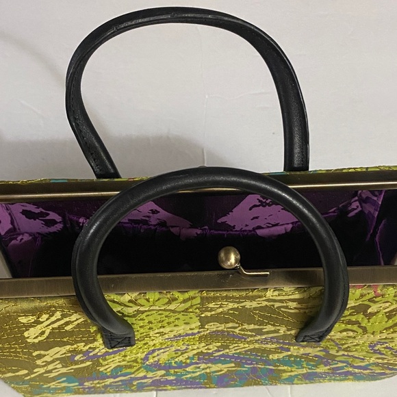 Kristen Lee Designs, Water Knabe, Silk Floral, Mini Bag, Satchel, RARE, like new - Picture 10 of 13